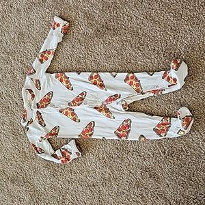 Pizza Print Infant Footie Onesie